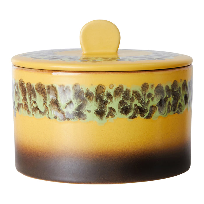 HKliving 70's Ceramics Cookie Jar Voorraadpot Ø 17 cm - Kelp