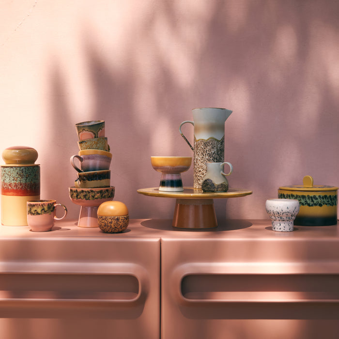 HKliving 70's Ceramics Cookie Jar Voorraadpot Ø 17 cm - Kelp