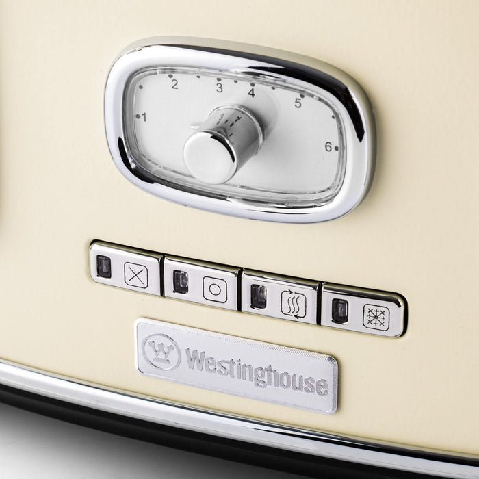 Westinghouse Retro Bundel - Waterkoker + 4 sneden Broodrooster - Wit