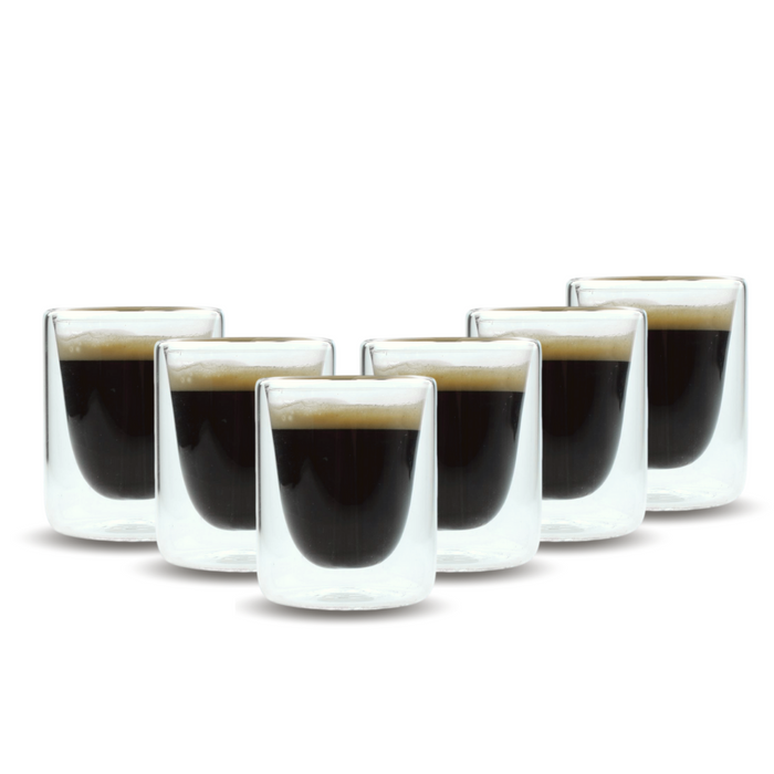 Orange85 Dubbelwandige Espresso Glazen 10cl Set van 4