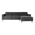 by fonQ  Bo Hoekbank met Chaise Longue Rechts - Linnen - Antraciet