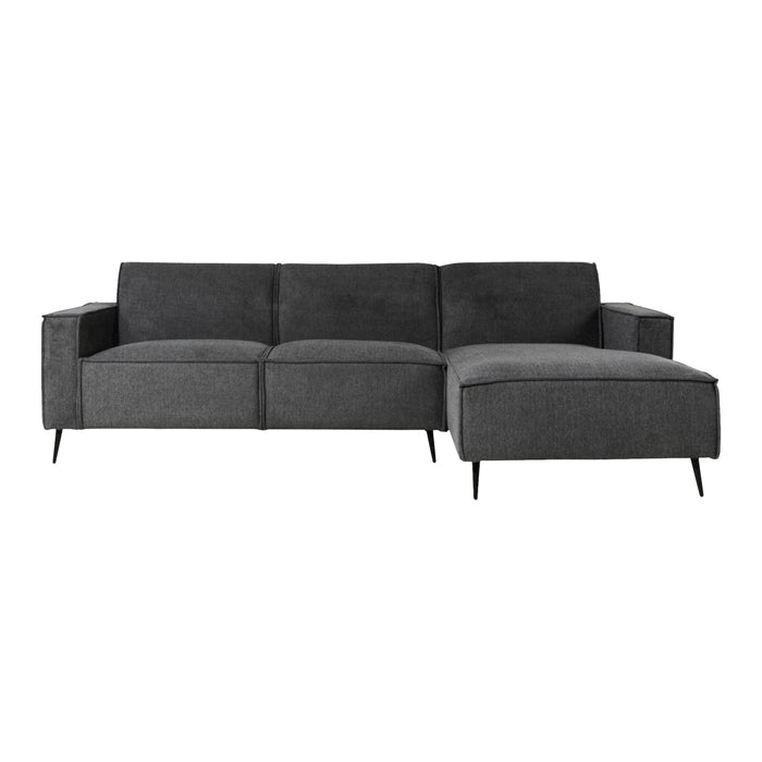 by fonQ  Bo Hoekbank met Chaise Longue Rechts - Linnen - Antraciet