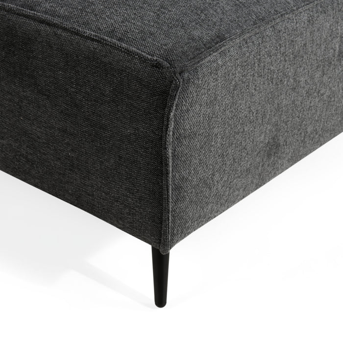 by fonQ  Bo Hoekbank met Chaise Longue Links - Linnen - Antraciet