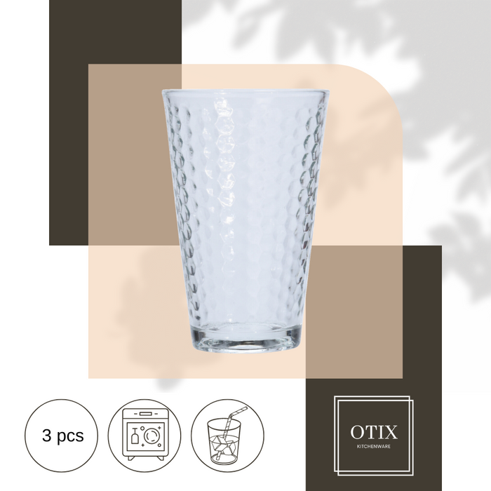 OTIX Drinkglazen Set van 3 Lichtgrijs 30 cl Limonadeglazen Vaatwasb...