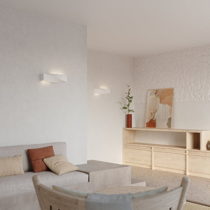 Sollux Wandlamp Sigma L 42 cm gips wit