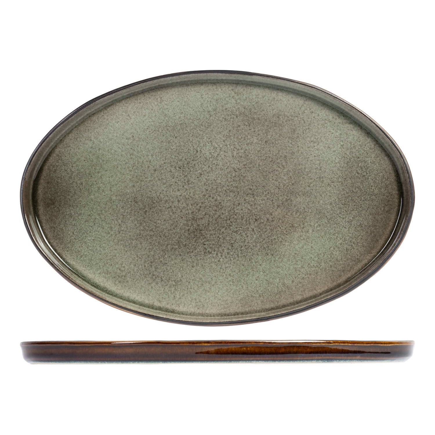 Cosy & Trendy Serveerschaal Quintana Green - 36 x 24 cm