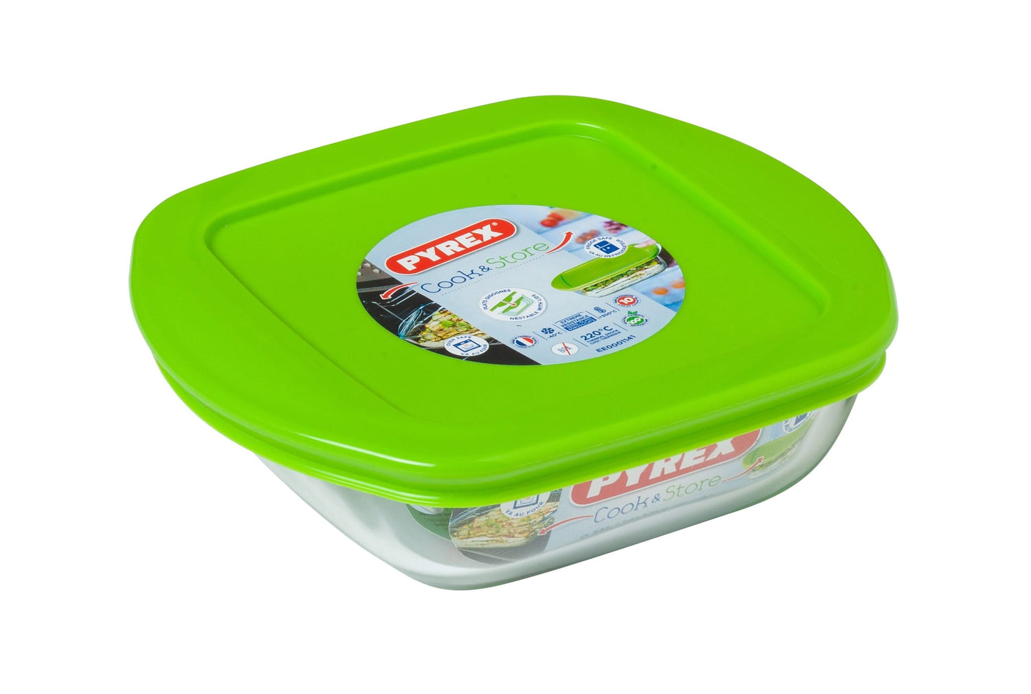 Schaal Vierkant met Deksel, 0,35 liter - Pyrex | Cook & Store