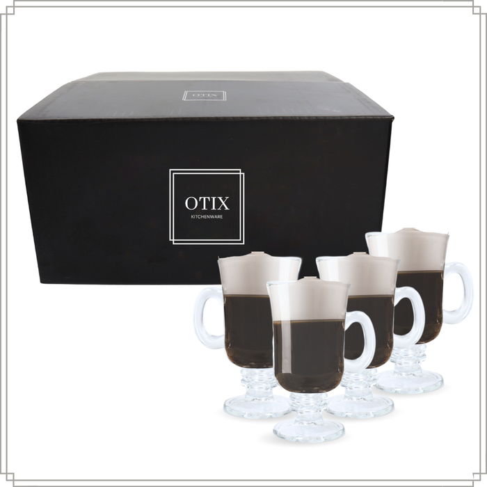 OTIX Irish Coffee glazen Latte macchiato Koffietassen 4 stuks 240ml...