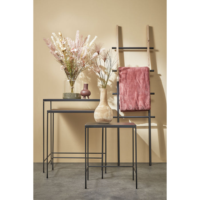 Mica Decorations Pia Vaas - H28 x Ø16 cm - Paulownia Hout - Lichtbruin