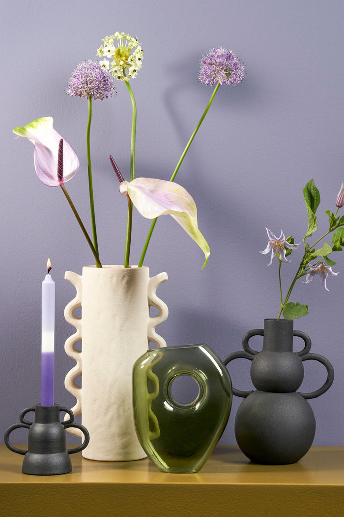 Mica Decorations Jay Vaas - L18 x B7,5 x H22,5 cm - Glas - Lichtgroen