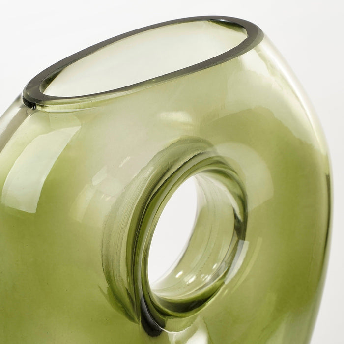 Mica Decorations Jay Vaas - L18 x B7,5 x H22,5 cm - Glas - Lichtgroen