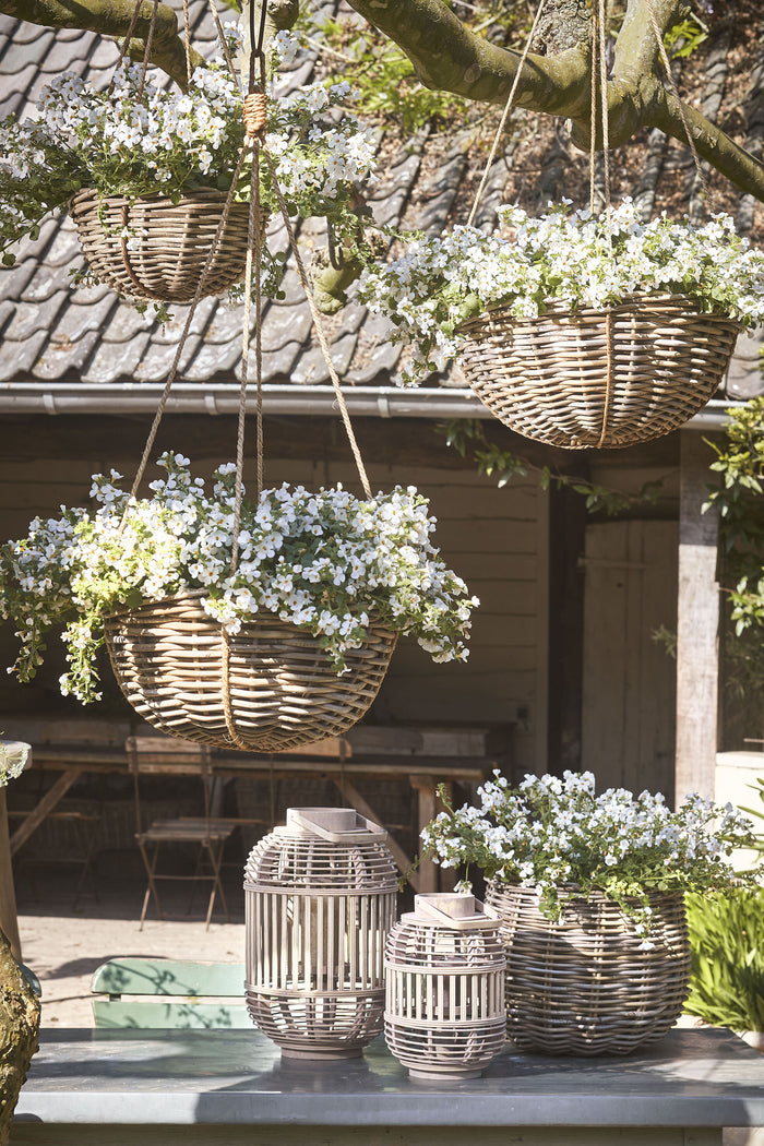 Mica Decorations Marcia Plantenmand Hangend voor Buiten - Ø40 - Rotan