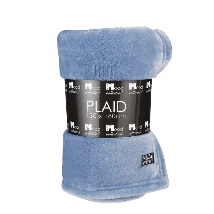 In The Mood Collection Famke Fleece Plaid - 180 x 130 cm - Lichtblauw