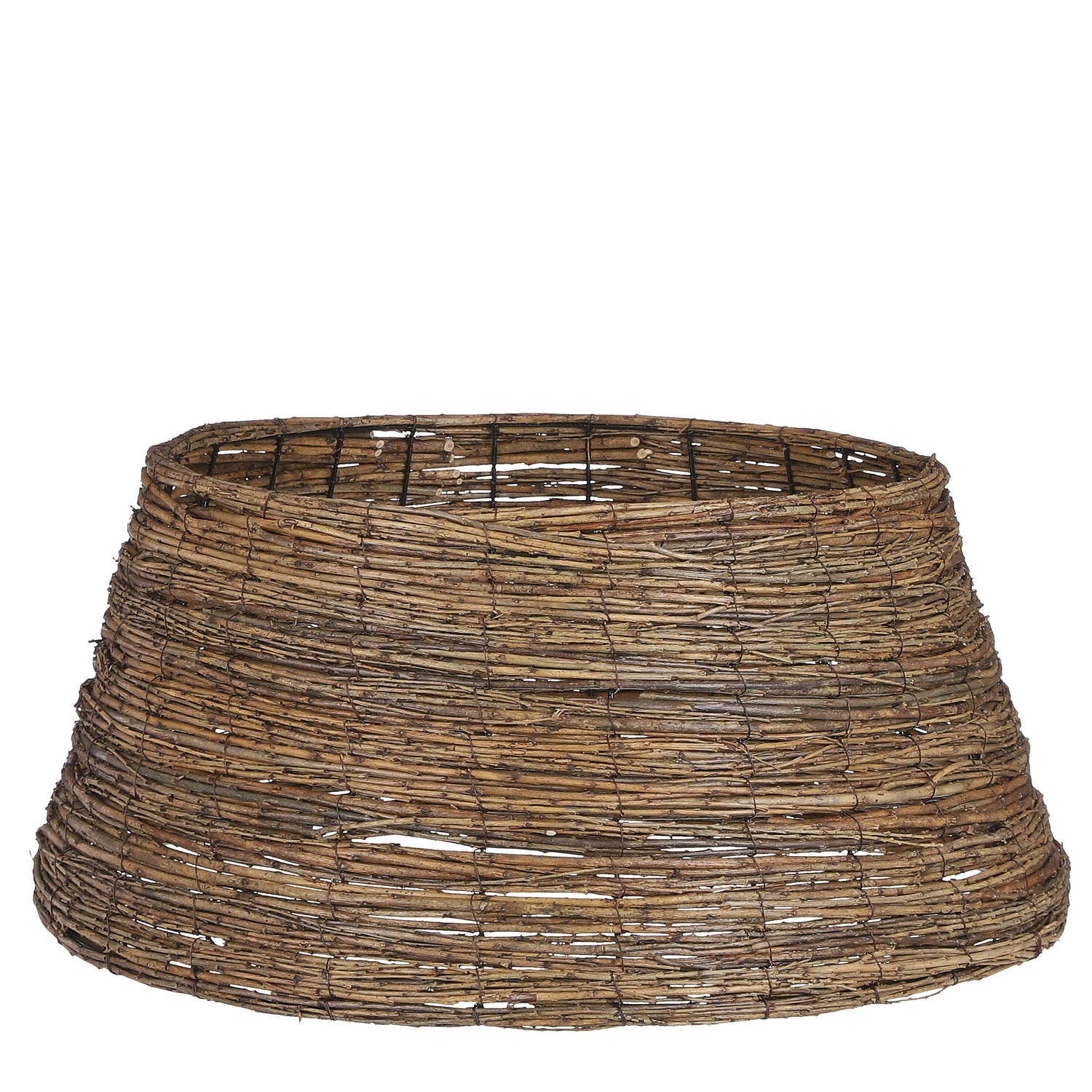 House of Seasons Kerstboommand - H28 x Ø65 cm - Wilgentakken - Bruin