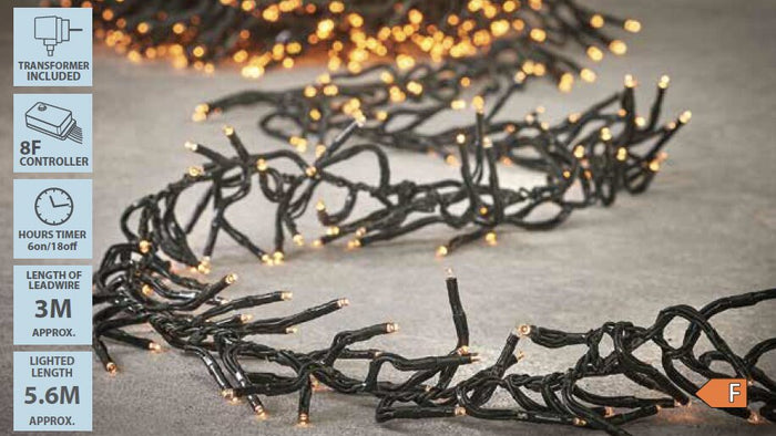 Luca Lighting Cluster Kerstboomverlichting - 768 LED Warm Wit - 560cm