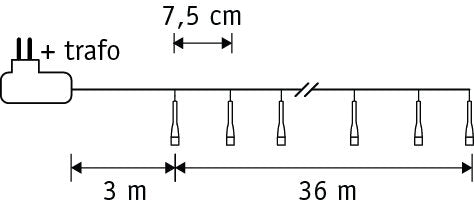 Luca Lighting Kerstboomverlichting - 480 LED Lampjes - L3600 cm - Wit