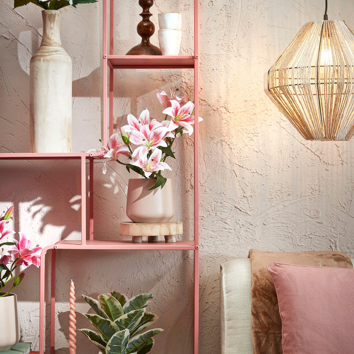 Mica Decorations Tijgerlelie Kunstplant - H47 cm - Roze