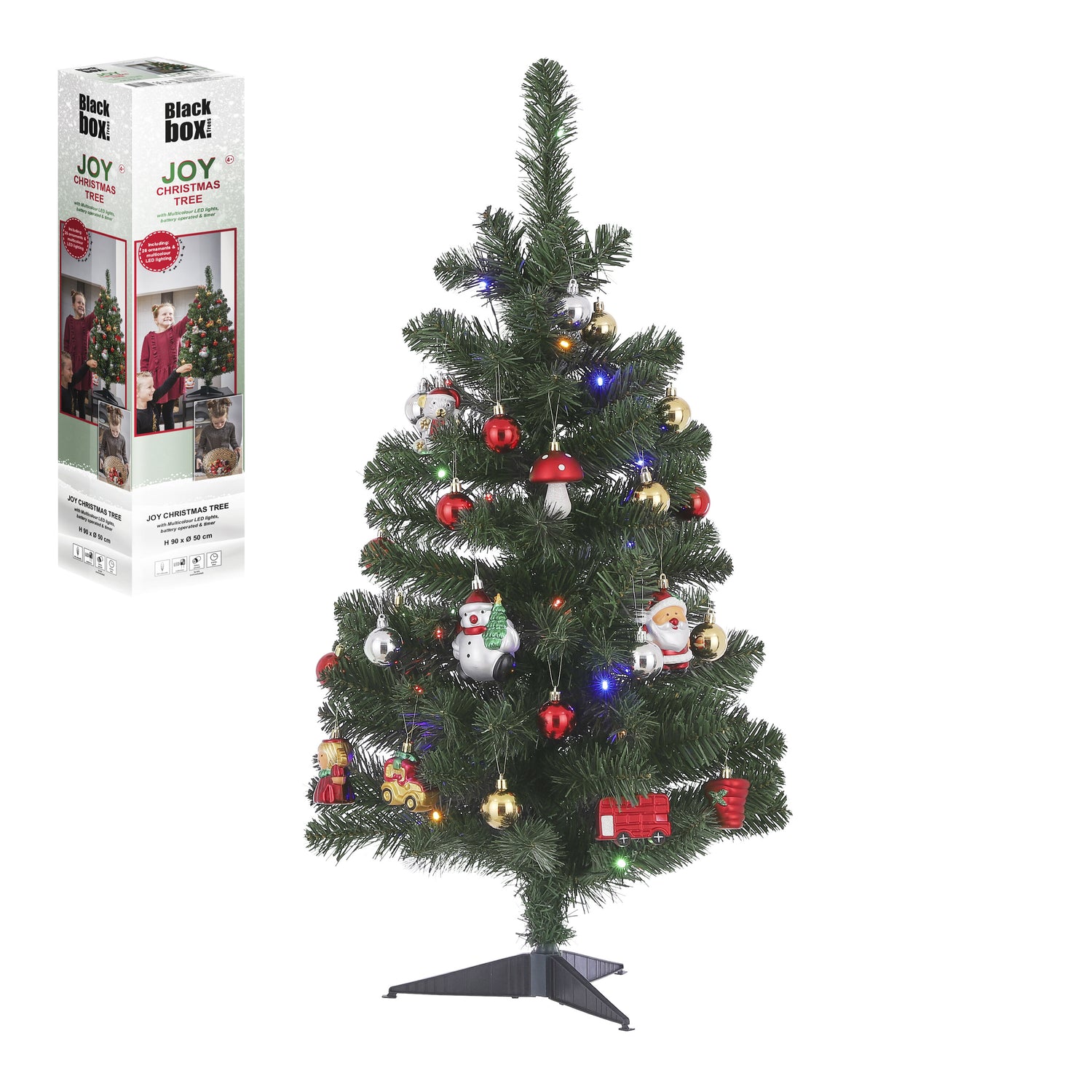 Black Box Trees Joy Kunstkerstboom - 26 Ornamenten - LED - H90 x Ø50cm