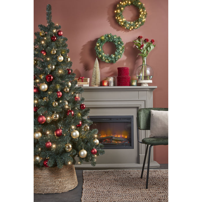 Triumph Tree Diamond Kerstkrans met LED Verlichting - Ø45 cm - Groen