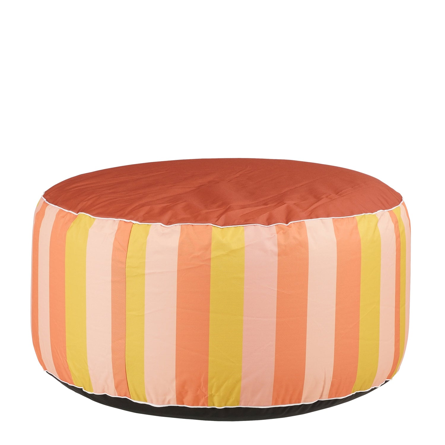Mica Decorations Novia Opblaasbare Poef - H37 x Ø80 cm - Oranje