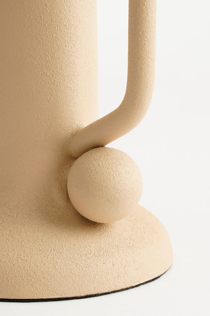 Mica Decorations Ula Kandelaar - H12 x Ø8 cm - Metaal - Beige