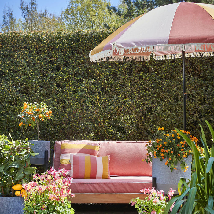 In The Mood Collection Parasol Gestreept - H238 x Ø220 cm - Oranje