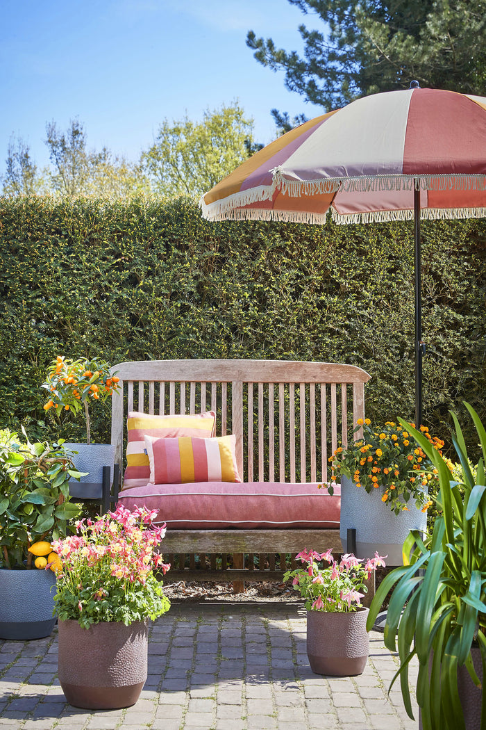 In The Mood Collection Parasol Gestreept - H238 x Ø220 cm - Oranje