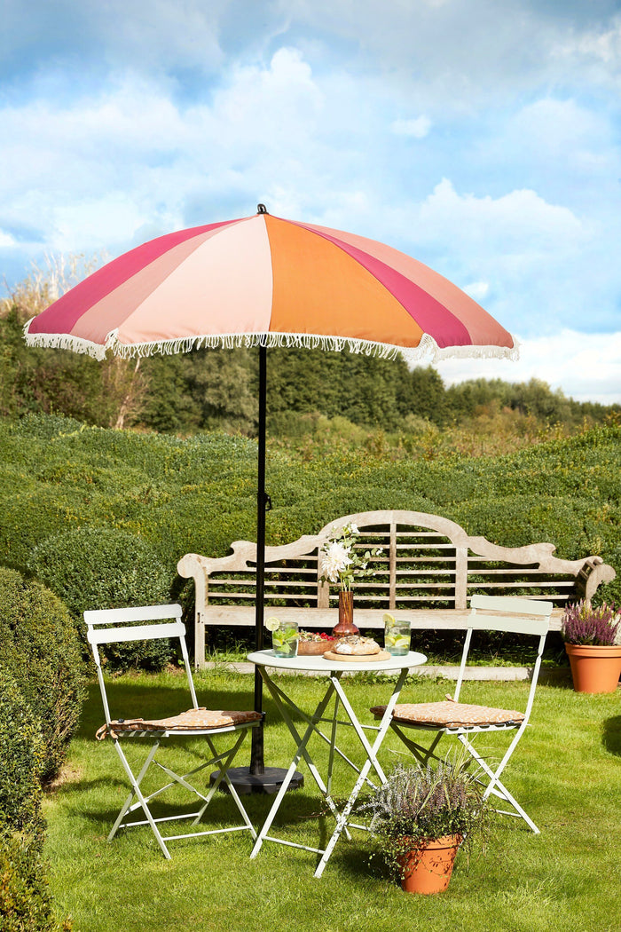 In The Mood Collection Parasol Gestreept - H238 x Ø220 cm - Roze