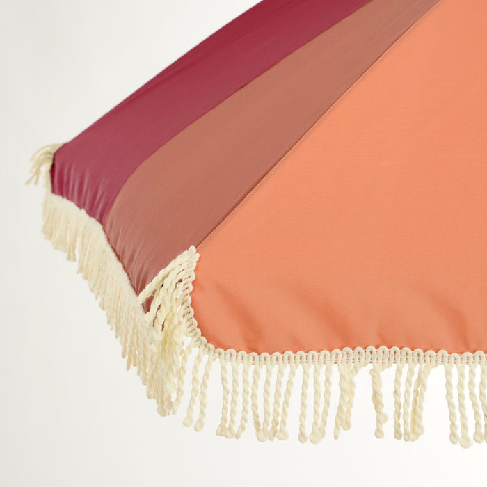In The Mood Collection Parasol Gestreept - H238 x Ø220 cm - Roze