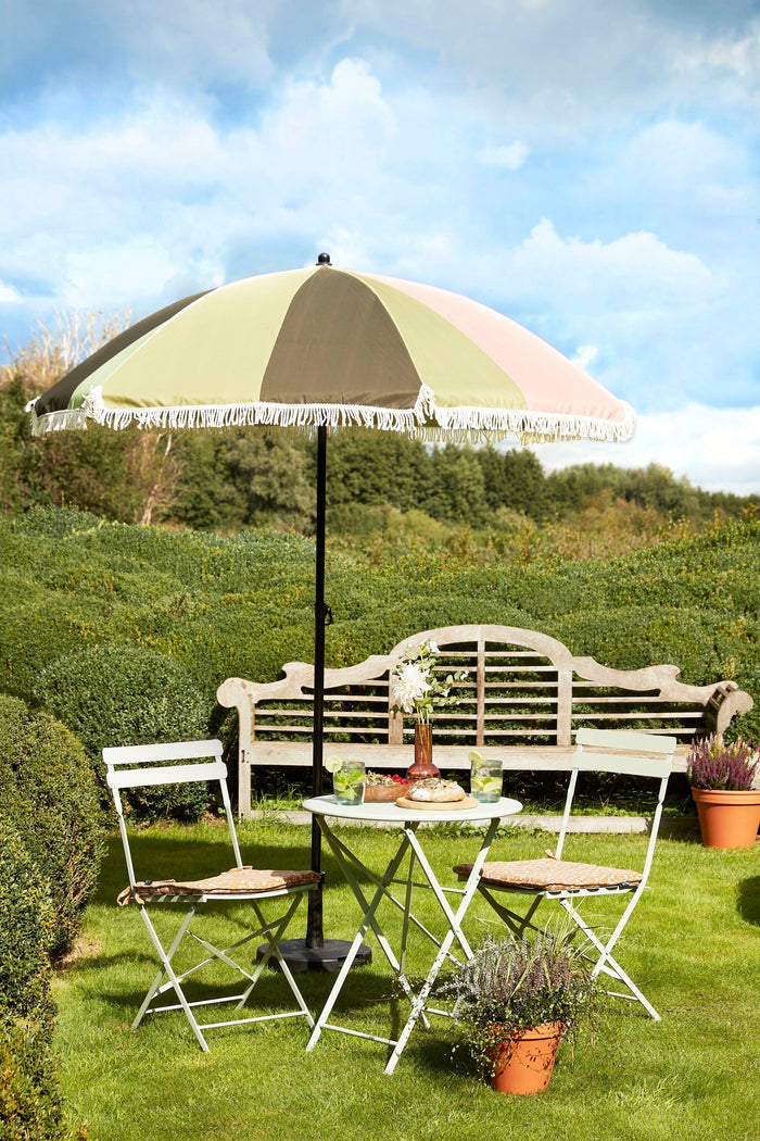 In The Mood Collection Parasol Gestreept - H238 x Ø220 cm - Groen
