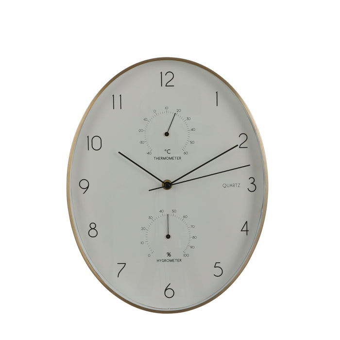 Mica Decorations Andy Wandklok wit L27,5 x H35 cm