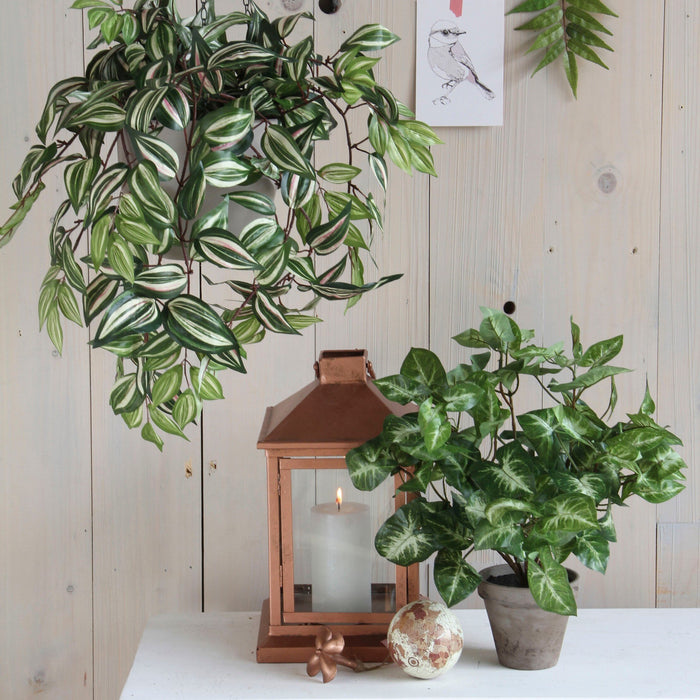 Mica Decorations Tradescantia Kunst Hangplant - H54 cm - Groen