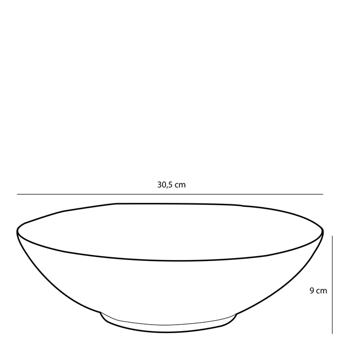 Mica Decorations Tabo Schaal - H9 x Ø30,5 cm - Zwart