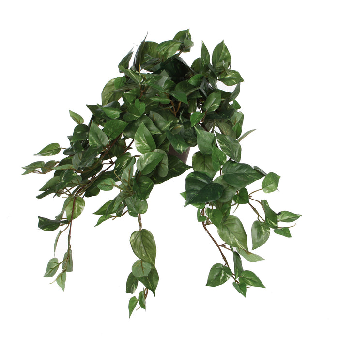 Mica Decorations Scindapsus Kunst Hangplant - H45 x Ø25 cm - Groen