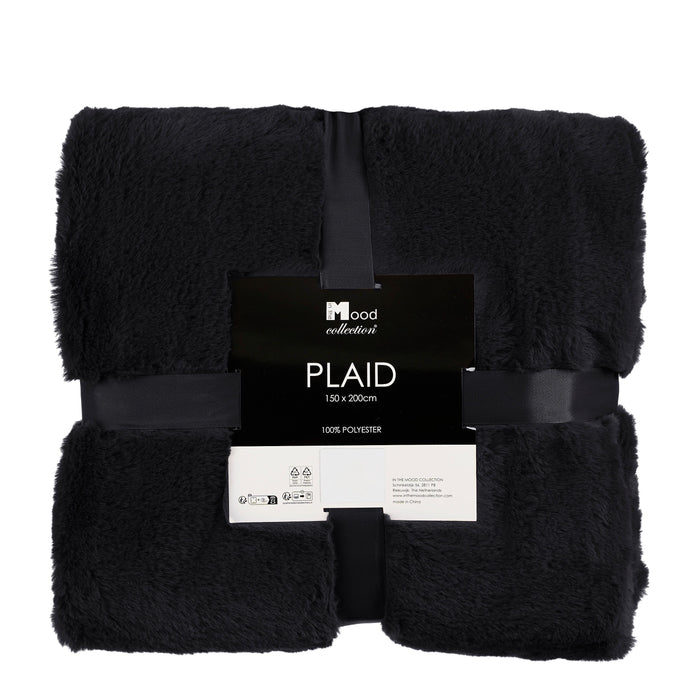 In The Mood Collection Bronte Fleece Deken - L200 x B150 cm - Zwart