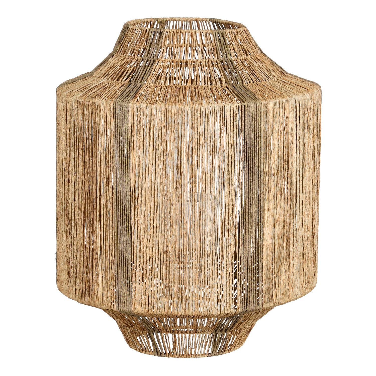 Mica Decorations Liliano Lantaarn - H51 x Ø40 cm - Jute - Donkergroen