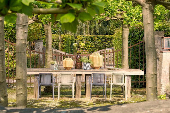 Mica Decorations Liliano Lantaarn - H51 x Ø40 cm - Jute - Donkergroen