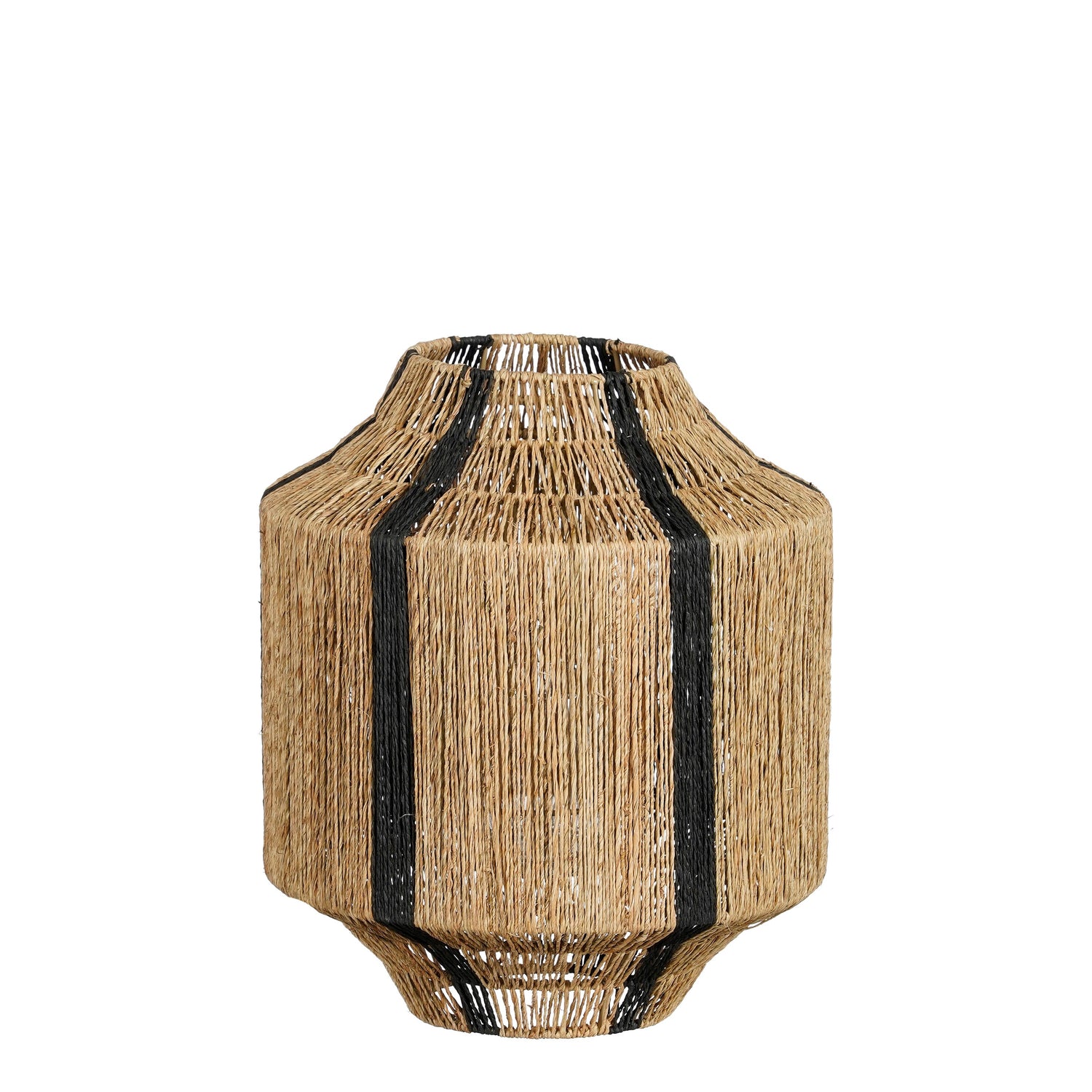 Mica Decorations Liliano Lantaarn - H36 x Ø30 cm - Jute - Zwart