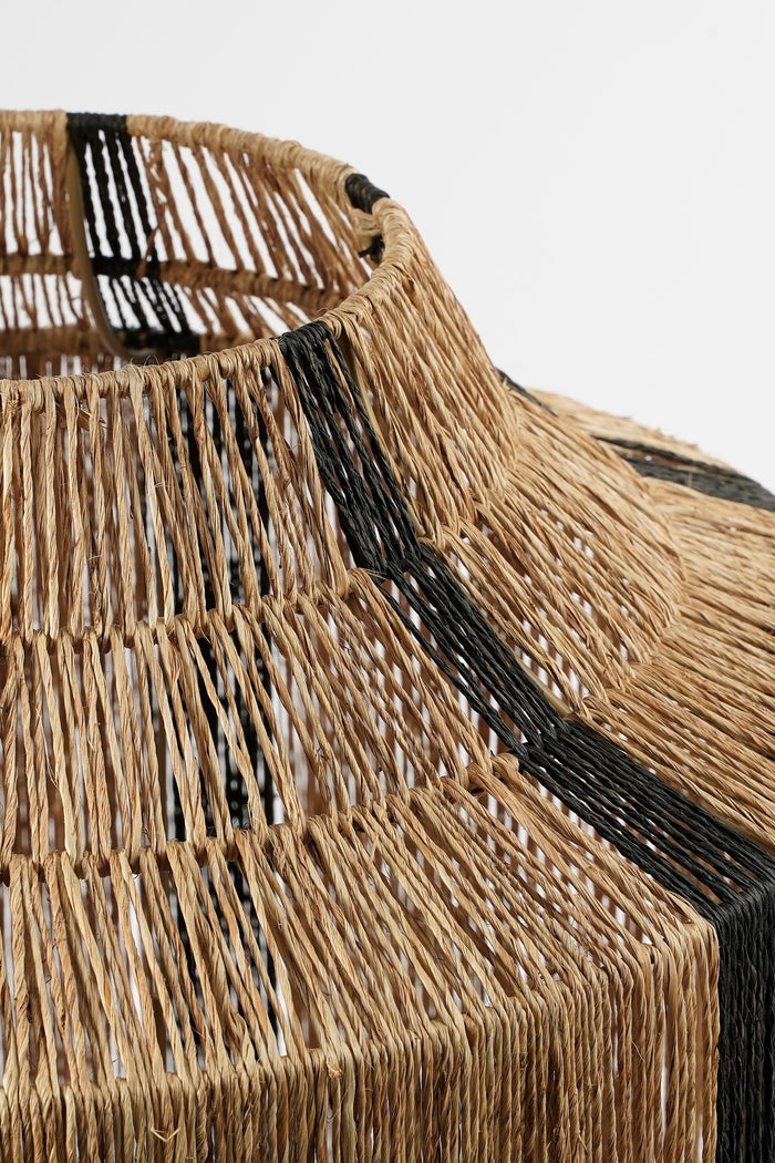 Mica Decorations Liliano Lantaarn - H36 x Ø30 cm - Jute - Zwart