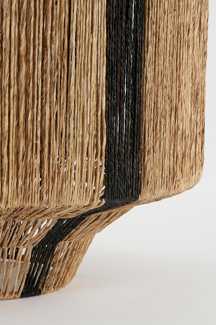 Mica Decorations Liliano Lantaarn - H36 x Ø30 cm - Jute - Zwart
