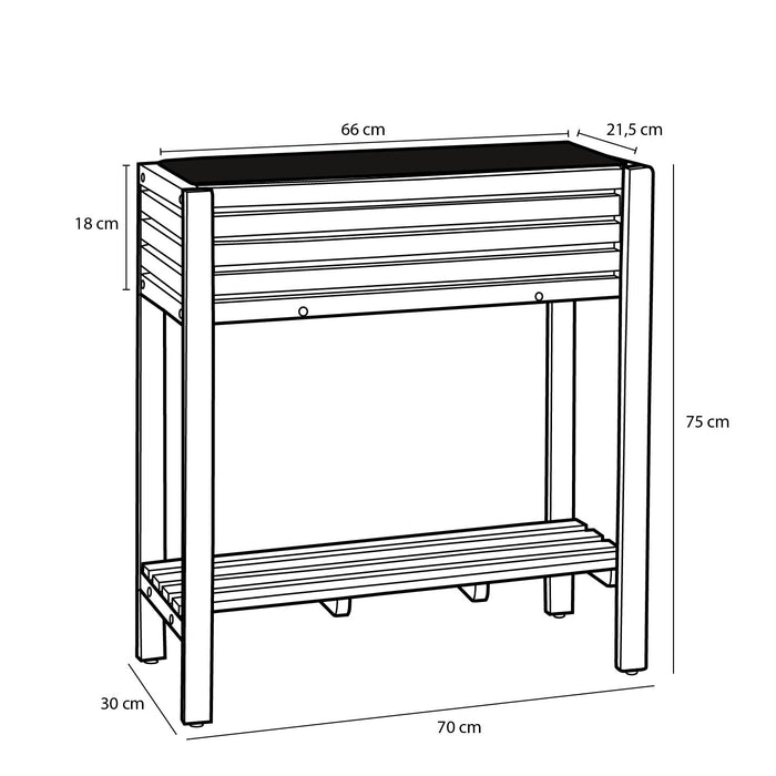 Mica Decorations Glenwood Plantenbak voor Buiten - Acaciahout - Bruin