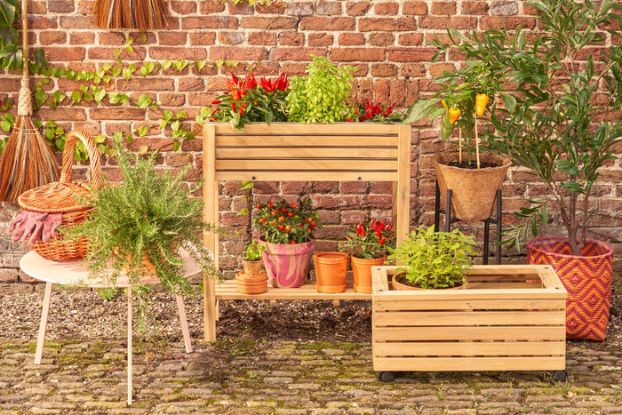 Mica Decorations Glenwood Plantenbak voor Buiten - Acaciahout - Bruin