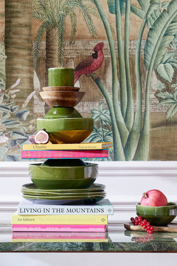 Mica Decorations Rhea Schaal - Ø22,5 cm - Keramiek - Groen