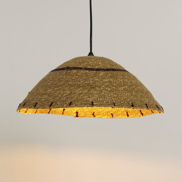 Mica Decorations Joulz Hanglamp - H16 x Ø36 cm - Jute - Lichtbruin