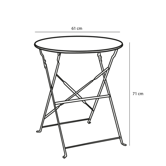 Mica Decorations Laurence Bistro Set - Set of 3 - Metaal - Lichtgroen