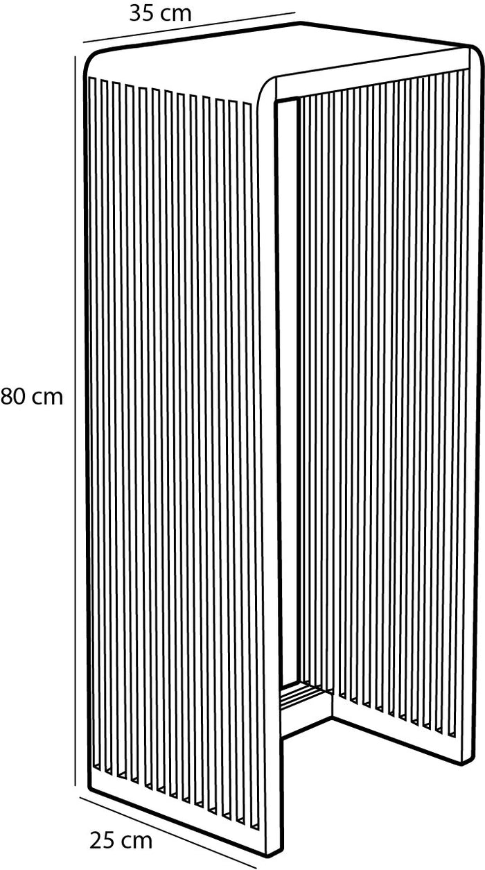Mica Decorations Yonker Plantentafel - Set van 2 - Bruin