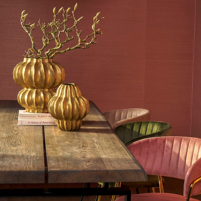 Mica Decorations Altea Vaas - H28 x Ø24,5 cm - Keramiek - Goud