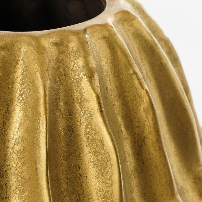 Mica Decorations Altea Vaas - H28 x Ø24,5 cm - Keramiek - Goud