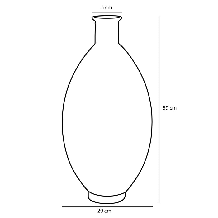 Mica Decorations Firenza Fles Vaas - H59 x Ø29 cm - Oker