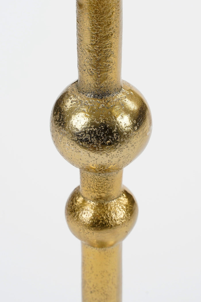 Mica Decorations Canto Kandelaar - H30 x Ø9 cm - Aluminium - Goud